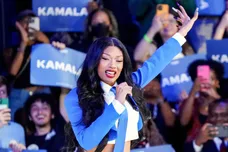 Megan Thee Stallion Attends Kamala Harris Campaign Rally In Atlanta